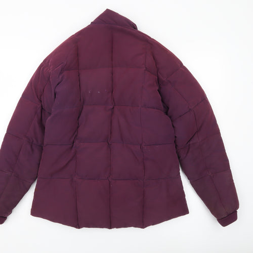 Puffa Womens Purple Size 10 Puffer Jacket Insulated Winter Coat