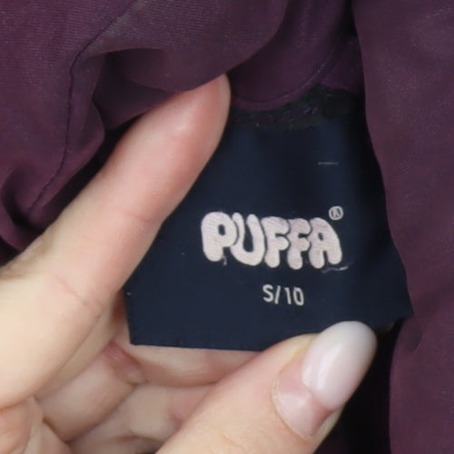 Puffa Womens Purple Size 10 Puffer Jacket Insulated Winter Coat