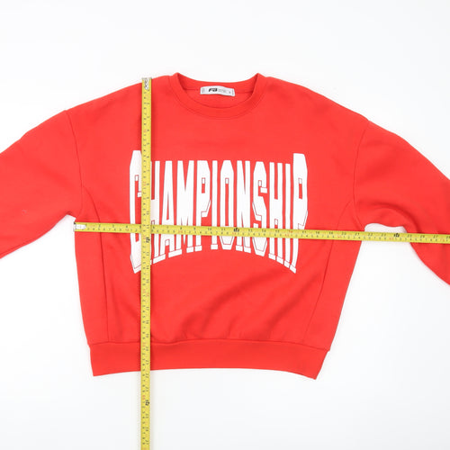 FB Sister Womens Red Championship Graphic Sweatshirt Size S