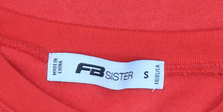 FB Sister Womens Red Championship Graphic Sweatshirt Size S