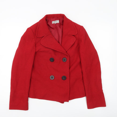 Marks and Spencer Women’s Red Wool Blend Blazer Coat Size 12