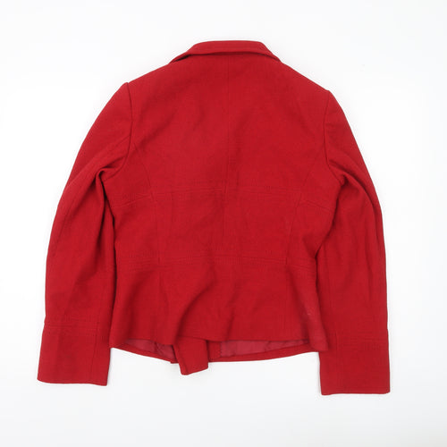Marks and Spencer Women’s Red Wool Blend Blazer Coat Size 12