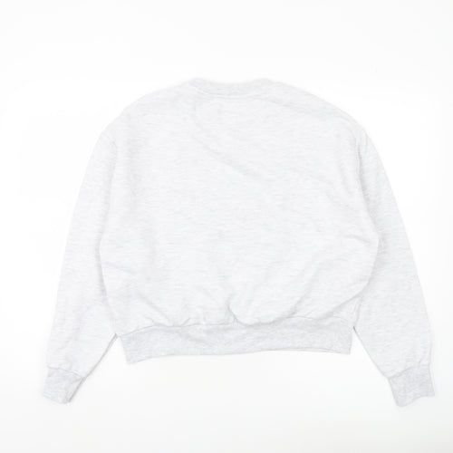 Pull&Bear Women’s Grey Graphic Print Sweatshirt Size S