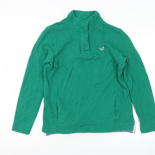 Crew Clothing Women’s Green Cotton Pullover Sweatshirt Size 8