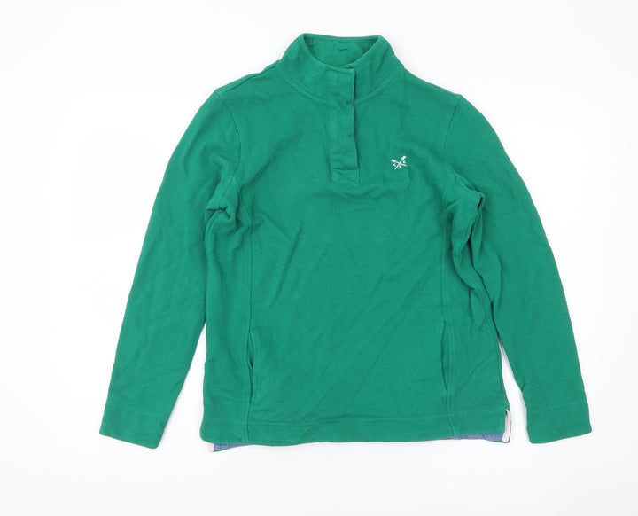 Crew Clothing Women’s Green Cotton Pullover Sweatshirt Size 8