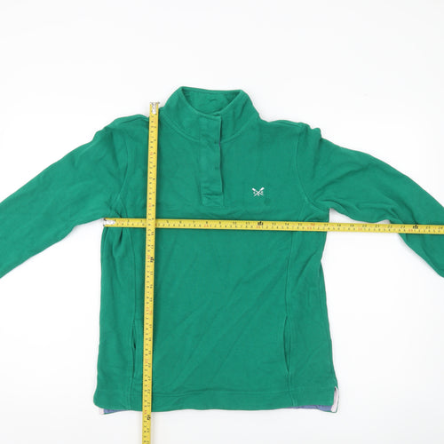 Crew Clothing Women’s Green Cotton Pullover Sweatshirt Size 8
