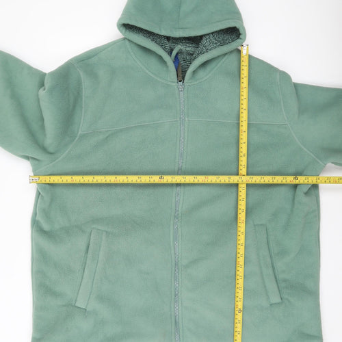 Cotton Traders Men’s Green 2XL 50-52" Hooded Fleece Zip Jacket