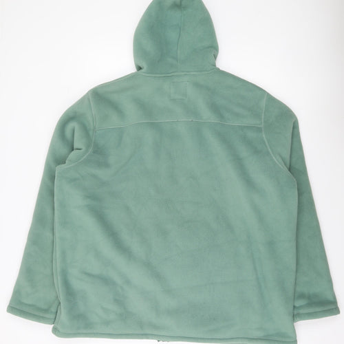 Cotton Traders Men’s Green 2XL 50-52" Hooded Fleece Zip Jacket