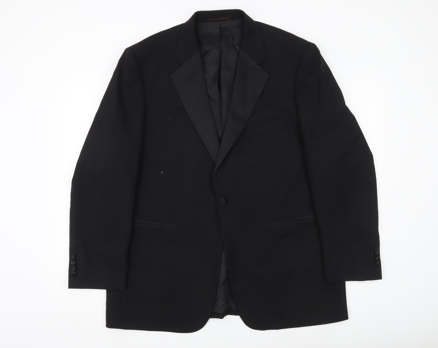 1860 Menswear Black Men's 44R Shawl Lapel Tuxedo Jacket