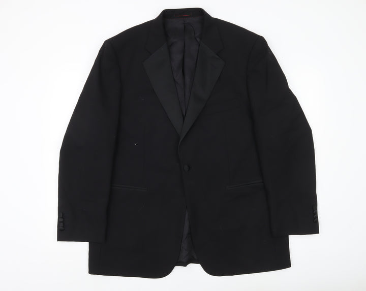 1860 Menswear Black Men's 44R Shawl Lapel Tuxedo Jacket