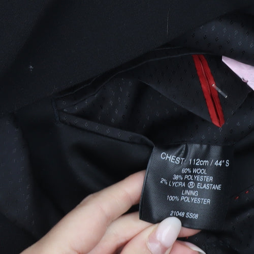 1860 Menswear Black Men's 44R Shawl Lapel Tuxedo Jacket