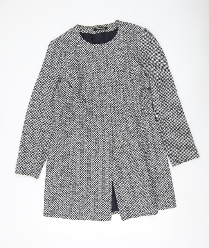 Betty Barclay Women’s Black Geometric Mid-Length Coat Size 14