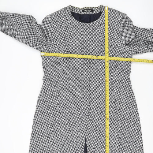 Betty Barclay Women’s Black Geometric Mid-Length Coat Size 14