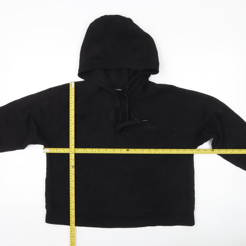 DKNY Women’s Black Hoodie Sweatshirt Medium Cotton Blend