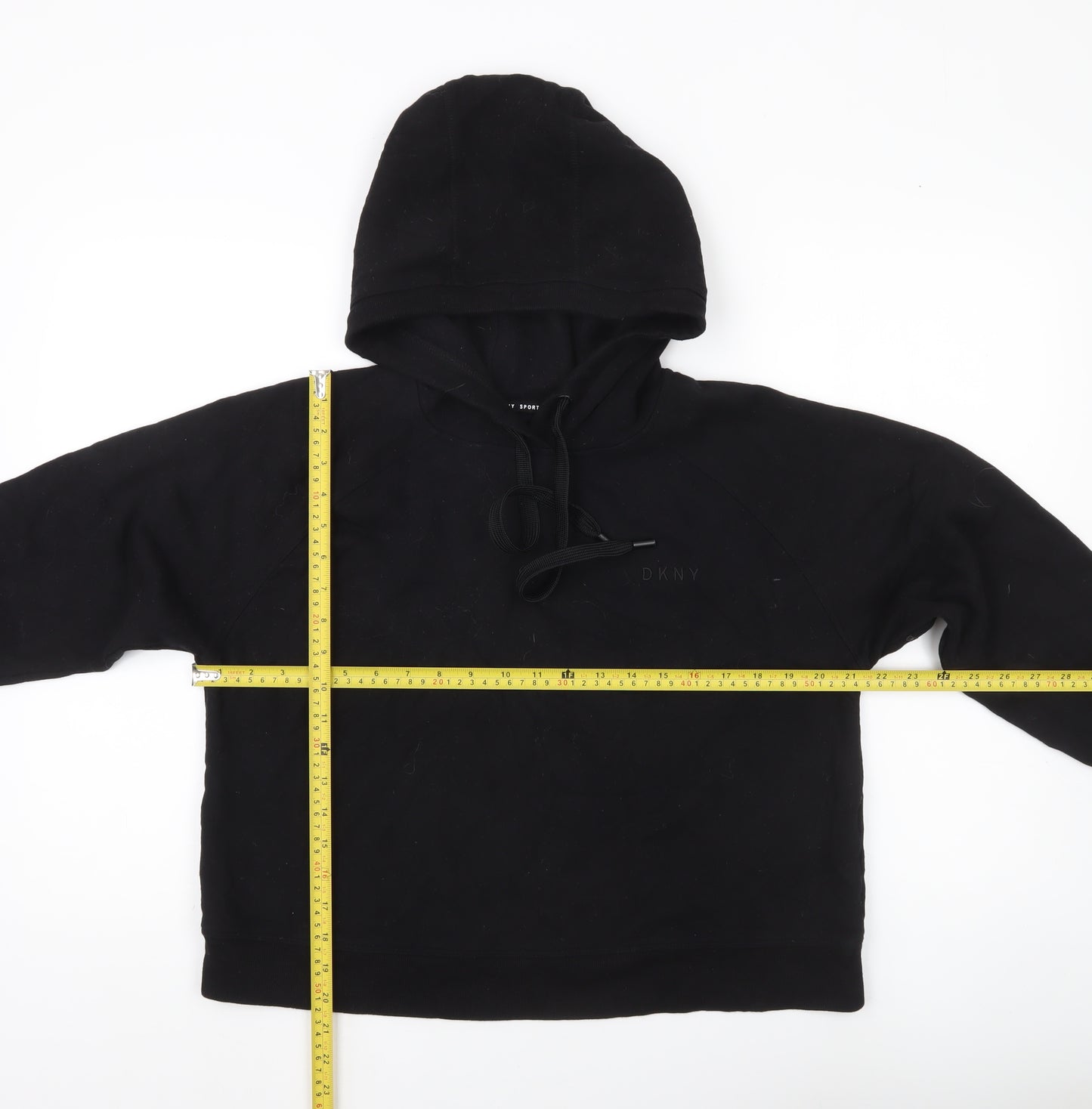 DKNY Women’s Black Hoodie Sweatshirt Medium Cotton Blend