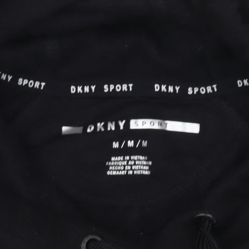 DKNY Women’s Black Hoodie Sweatshirt Medium Cotton Blend