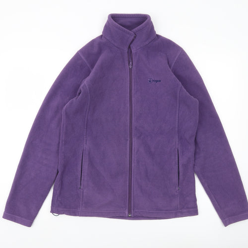 Hi Gear Womens Purple Fleece Jacket Size 12 Full Zip Outdoor