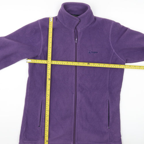 Hi Gear Womens Purple Fleece Jacket Size 12 Full Zip Outdoor
