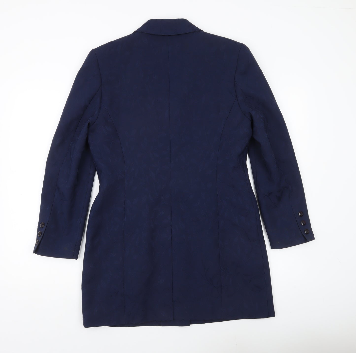 Helline Women’s Blue Long Suit Jacket Size 12 Single Breasted