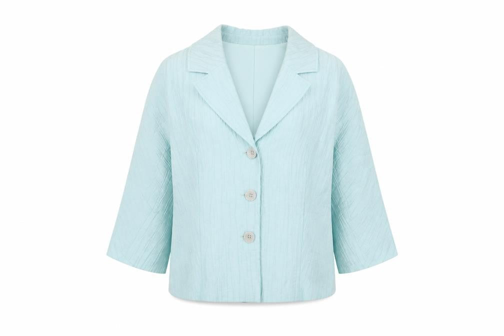 Front view of Gold by Michael H Women’s Blue, size UK 14, Single Breasted Suit Jacket