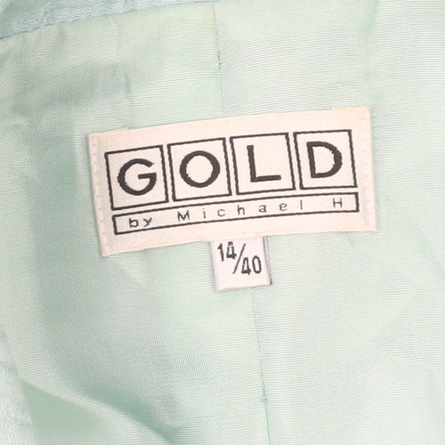 Gold by Michael H Women’s Blue Size 14 Single Breasted Suit Jacket