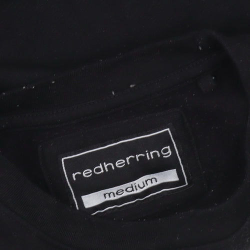 Red Herring Mens Black Medium Sweatshirt Pullover Crew Neck