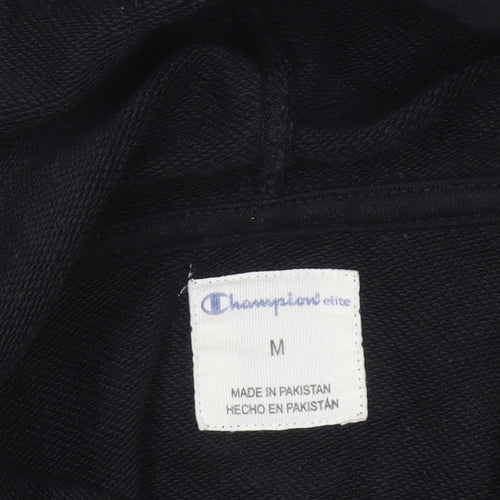 Champion Men’s Black Pullover Hoodie Medium Logo Hooded Sweatshirt