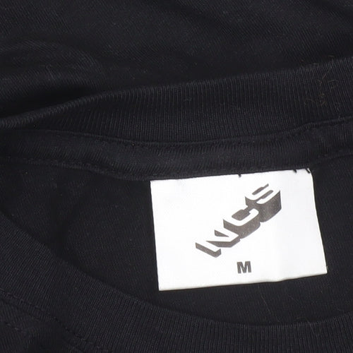 NSS Mens Black Medium Graphic Print Crew Neck T-Shirt