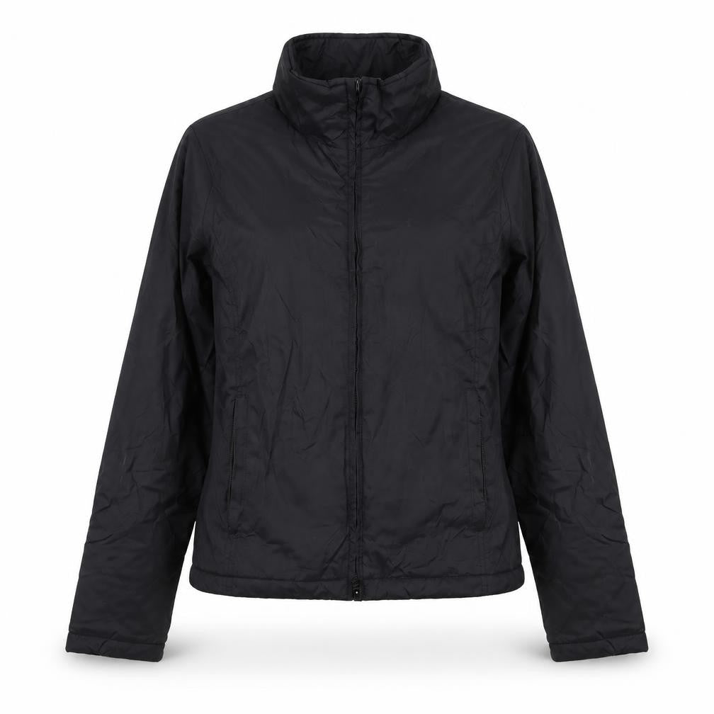 Front view of B&C Women’s Black Nylon Full Zip Casual Jacket, size S