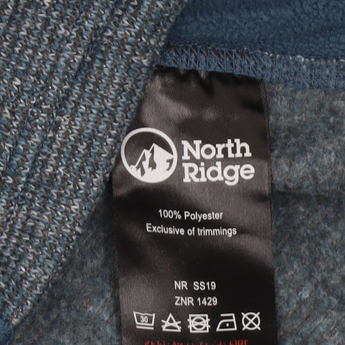 North Ridge Mens XS Blue Full Zip Hoodie Jacket Outdoor Fleece