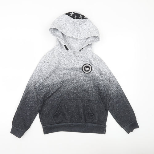 Hype Boys Grey Logo Pullover Hoodie 11-12 Years Regular Fit
