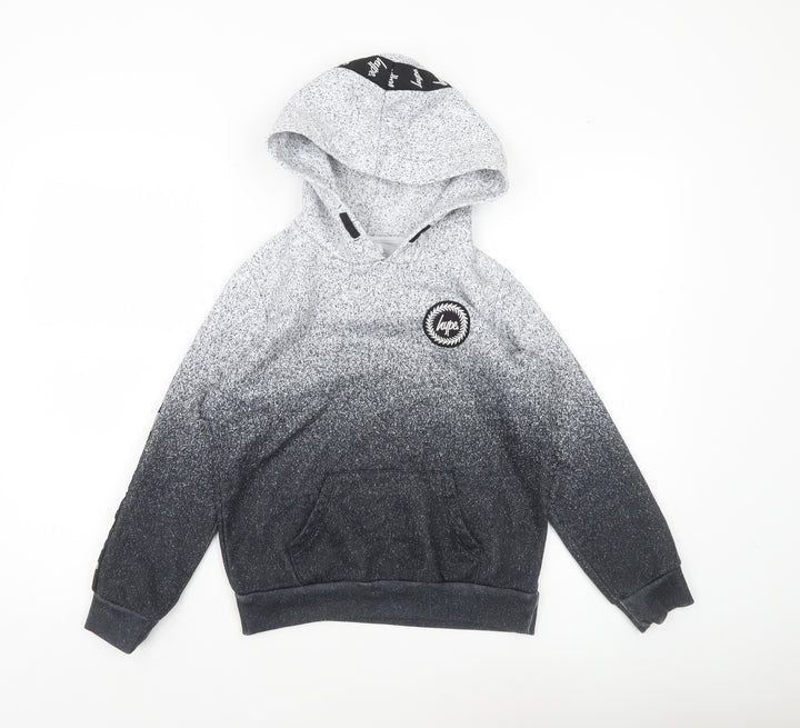 Hype Boys Grey Logo Pullover Hoodie 11-12 Years Regular Fit