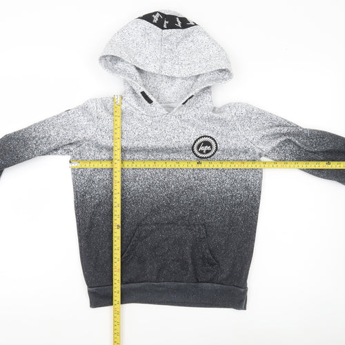 Hype Boys Grey Logo Pullover Hoodie 11-12 Years Regular Fit
