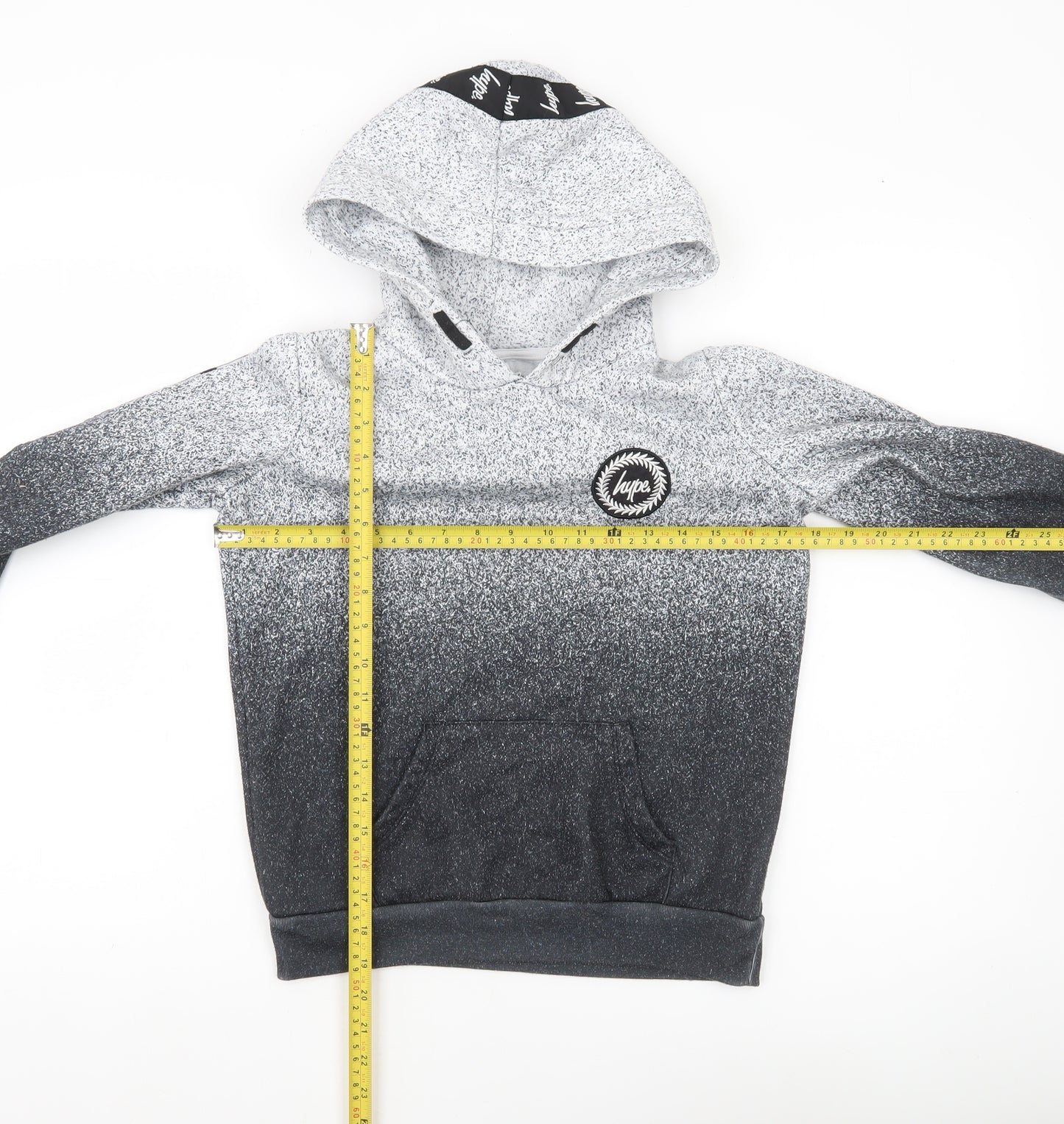 Hype Boys Grey Logo Pullover Hoodie 11-12 Years Regular Fit