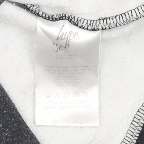 Hype Boys Grey Logo Pullover Hoodie 11-12 Years Regular Fit