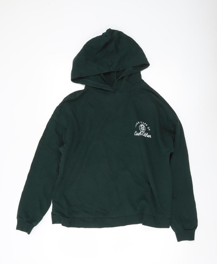 ASOS Design Women’s Green Hoodie Size 12 Pullover Cotton Blend
