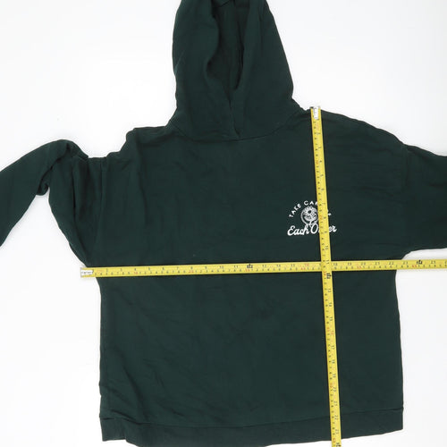 ASOS Design Women’s Green Hoodie Size 12 Pullover Cotton Blend