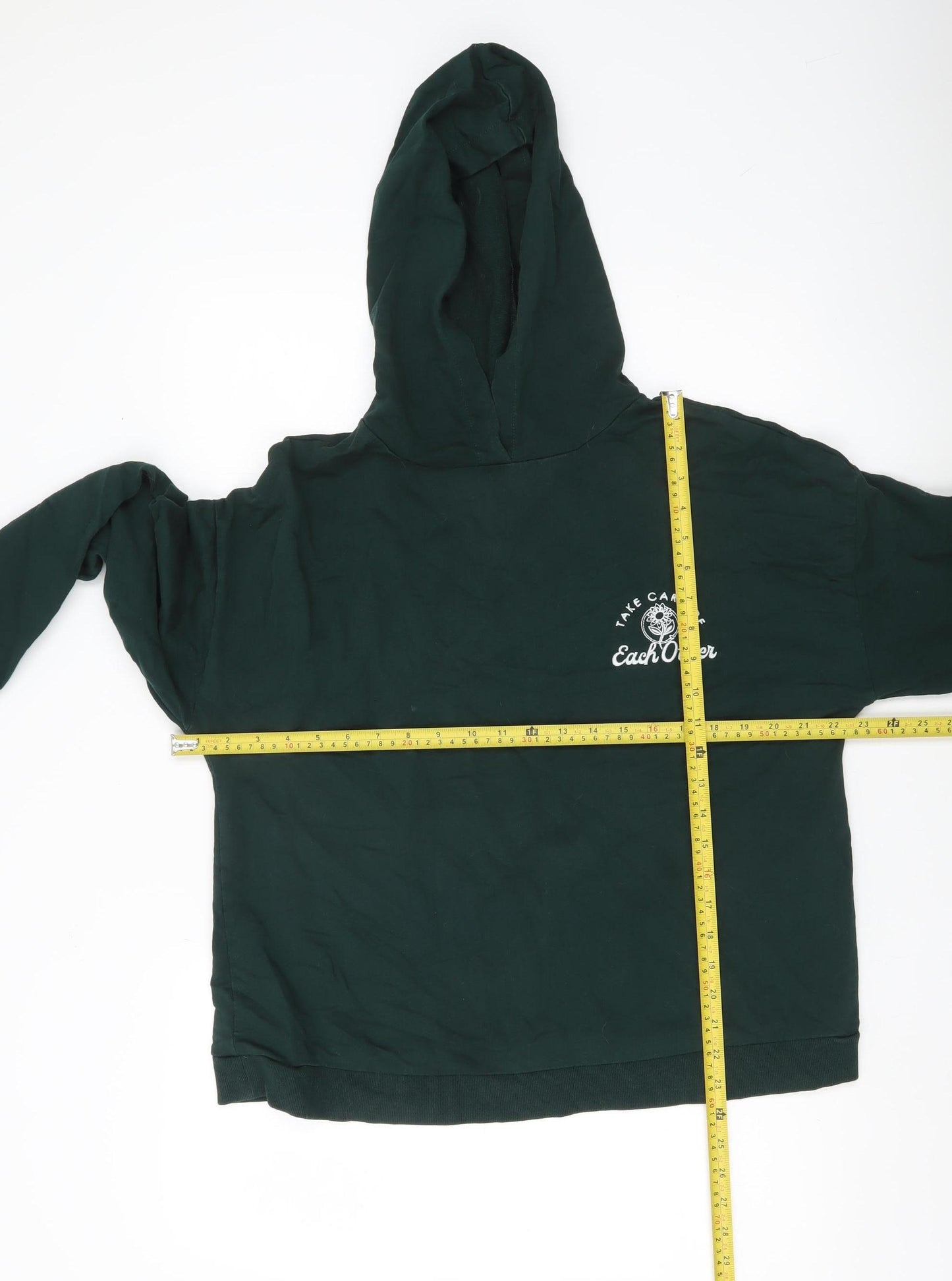 ASOS Design Women’s Green Hoodie Size 12 Pullover Cotton Blend