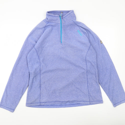Regatta Womens Blue 1/4 Zip Sweatshirt UK 14 Polyester Outdoor Top