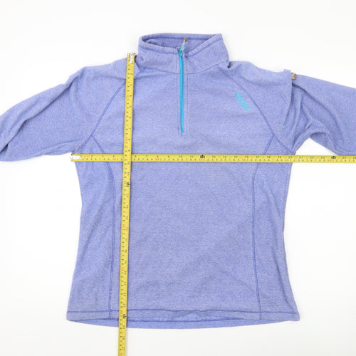 Regatta Womens Blue 1/4 Zip Sweatshirt UK 14 Polyester Outdoor Top