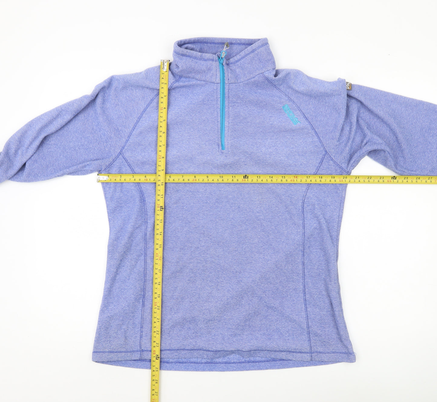Regatta Womens Blue 1/4 Zip Sweatshirt UK 14 Polyester Outdoor Top