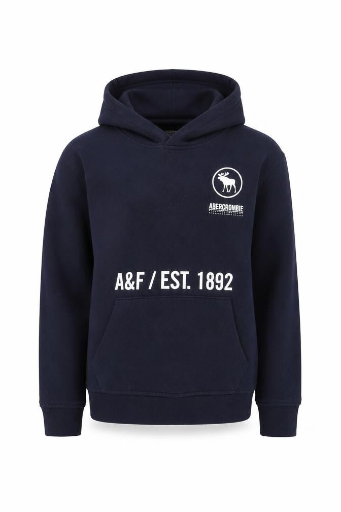 Abercrombie Kids Boys Blue Pullover Hoodie 13-14 Years Logo Print