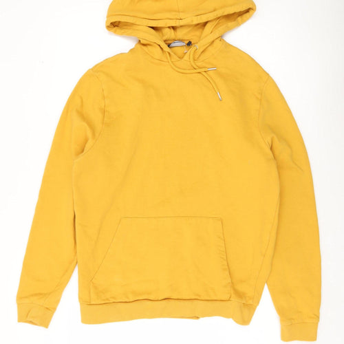 ASOS Men’s Yellow Pullover Hoodie Size M Cotton Fleece Casual Wear