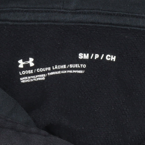 Under Armour Men’s Black Pullover Hoodie Size S Relaxed Fit