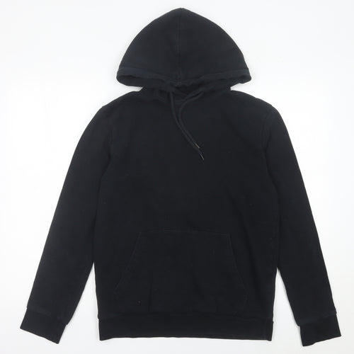 Topman Men’s Black Pullover Hoodie XS Classic Fit Cotton