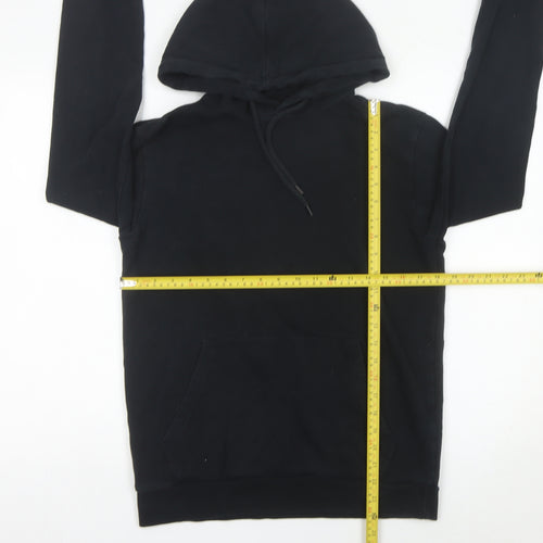 Topman Men’s Black Pullover Hoodie XS Classic Fit Cotton