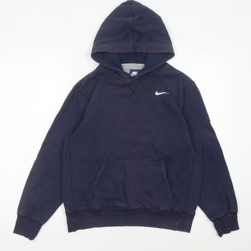 Nike Boys Blue Pullover Hoodie XL 13-14 Years Fleece Sweatshirt