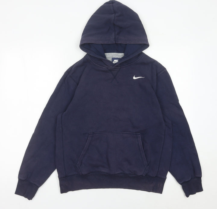 Nike Boys Blue Pullover Hoodie XL 13-14 Years Fleece Sweatshirt