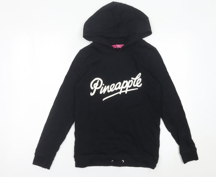Pineapple Girls Black Hoodie 11-12 Years Pullover Dance Logo Sweatshirt