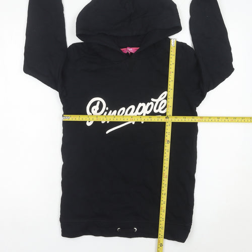 Pineapple Girls Black Hoodie 11-12 Years Pullover Dance Logo Sweatshirt